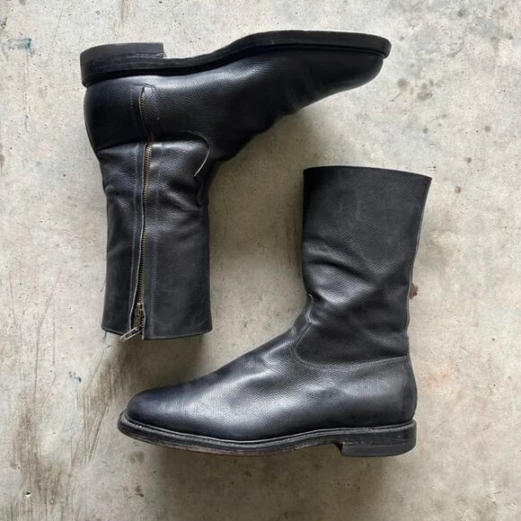 Vintage LeeKee Kowloon Pebbled Leather Boots Size 10-10.5M main image 6